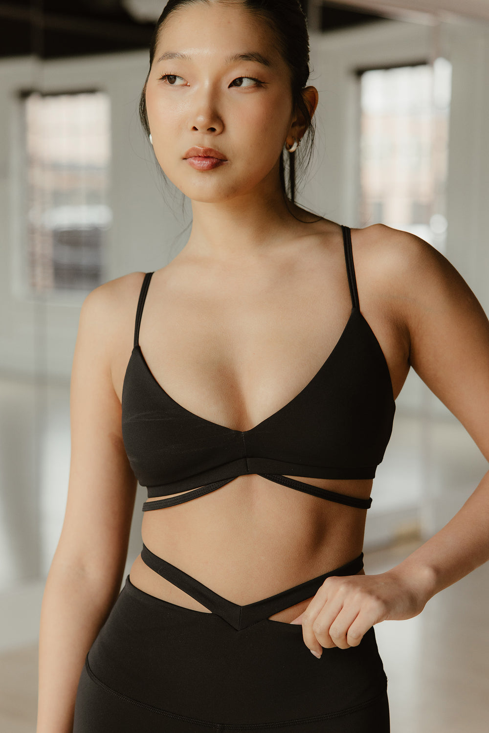 The Moment Rib Bra - Black