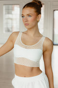 White/White Polka Dot