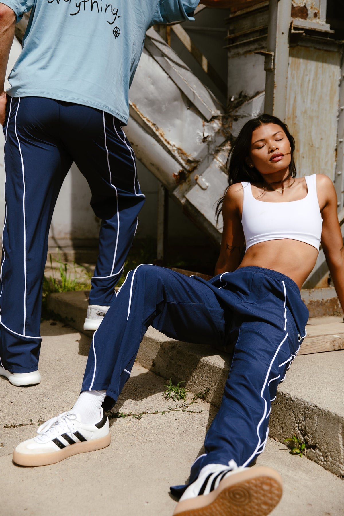 90 s Black Track Pants for Girls Five The Label