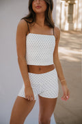 Ivory Cream Polka Dot
