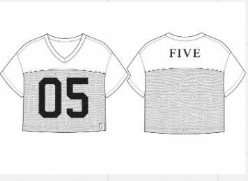 Studded Crop Jersey - White (Restocking 8.10)