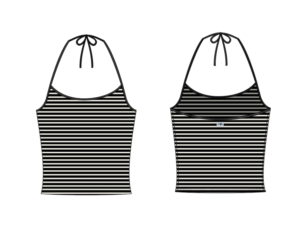 Halter Tank - Black/Ivory (Restocking 8.10)
