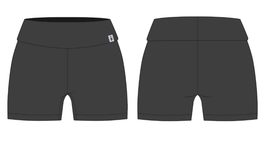 Foldover Shortie - Black