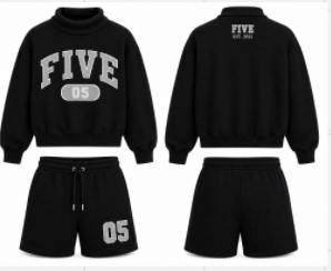 Five Mockneck - Black (Restocking 8.10)
