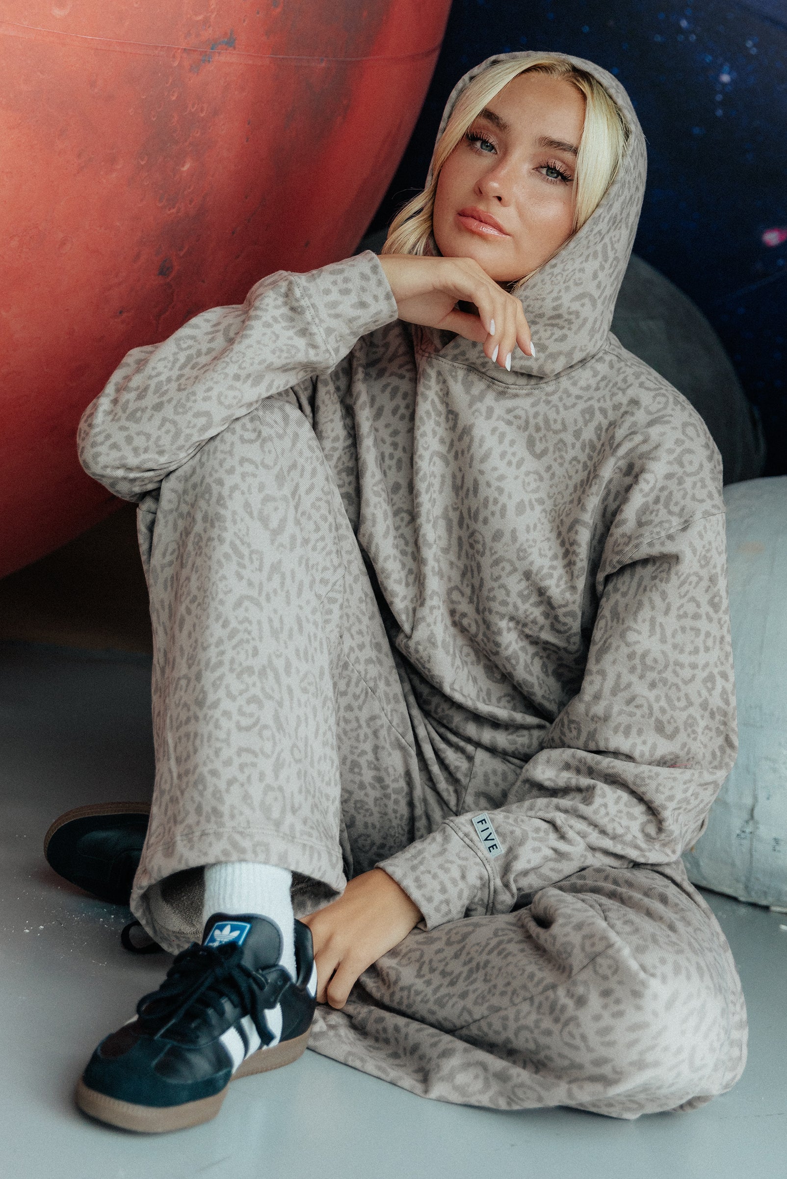 Heart Club Hoodie (Five X Blake) - Balboa Cheetah