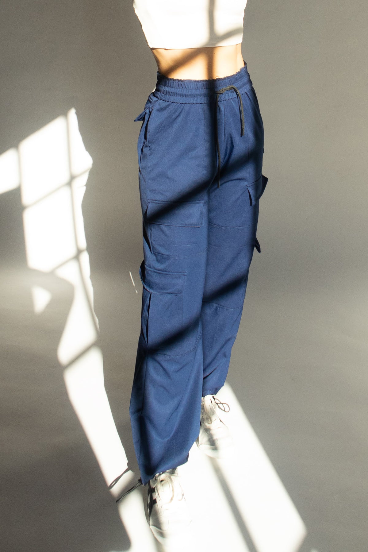 Women's Navy Blue Cargo Pants for Dance