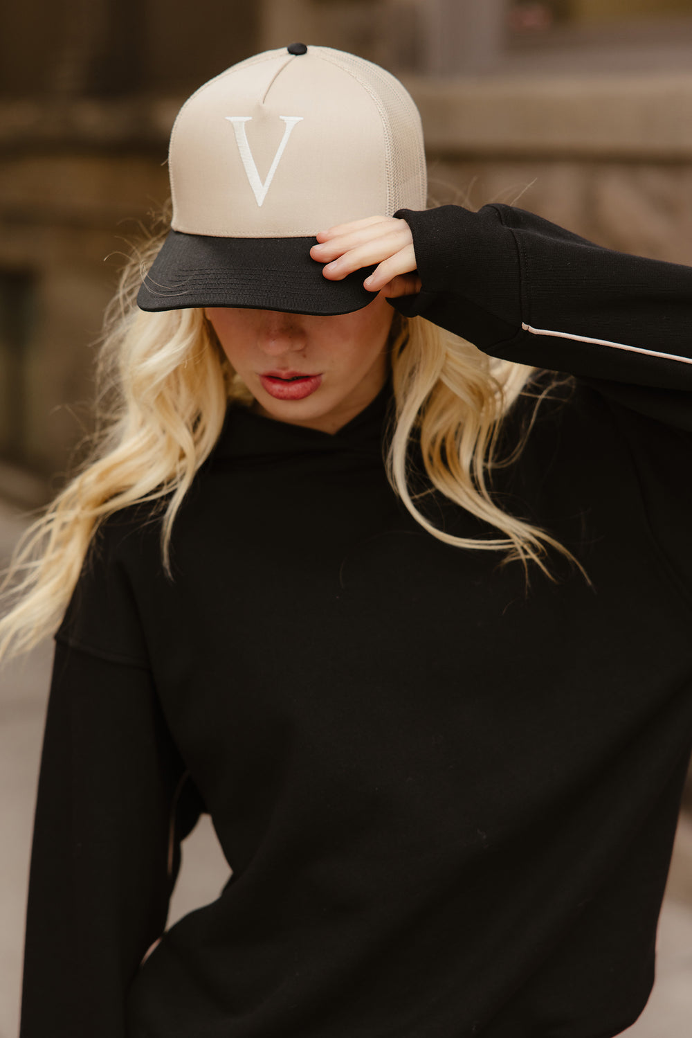 Five V Trucker Hat - Tan